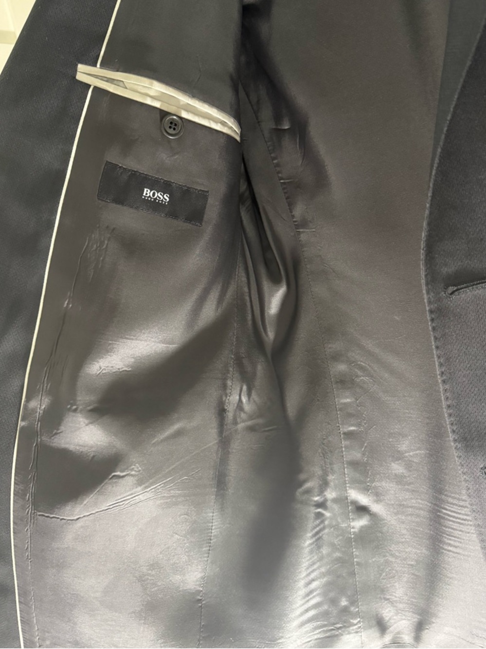 HUGO BOSS Two-Button Blazer Black Size 38S EUC - Picture 13 of 16